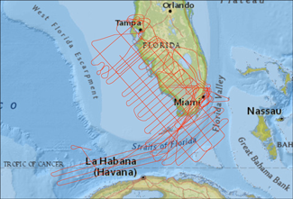 Map of Southern Florida Showing LVIS Coverage